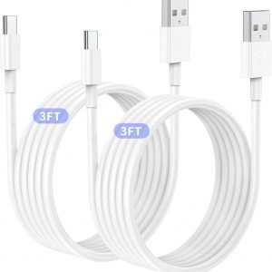 2Pack 3ft Car Carplay Cable for Apple iPhone 17 Pro Max/17 Air/16 Pro/15 Plus/15, USB A to USB C Carplay Charger Cord, iPad Pro 12.9/11,10th, Air 5th/ 4th,iPad mini 6th Gen Car Charging Cable 3 Feet