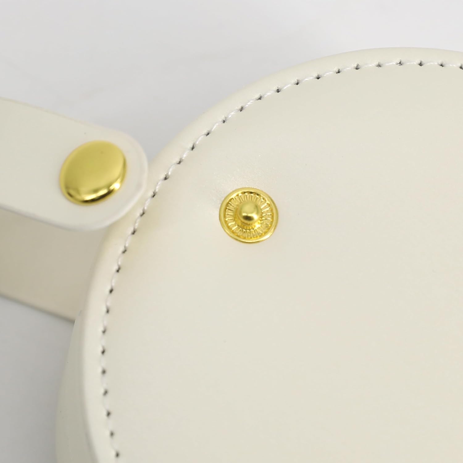 COLLECTIVE HOME - Travel Jewelry Case, Elegant Half-Moon Design with Gold Monogram, Detachable Handle, Personalized Accessory Organizer, Gift for Fashion-Forward Women and Teens (m) - Image 8