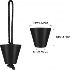 Sumind 8 Pieces 1.57 Inch Universal Kayak Scupper Plug Kit Silicone Scupper Plugs Drain Holes Stopper Bung with Lanyard for Sit on Top Kayak Accessories