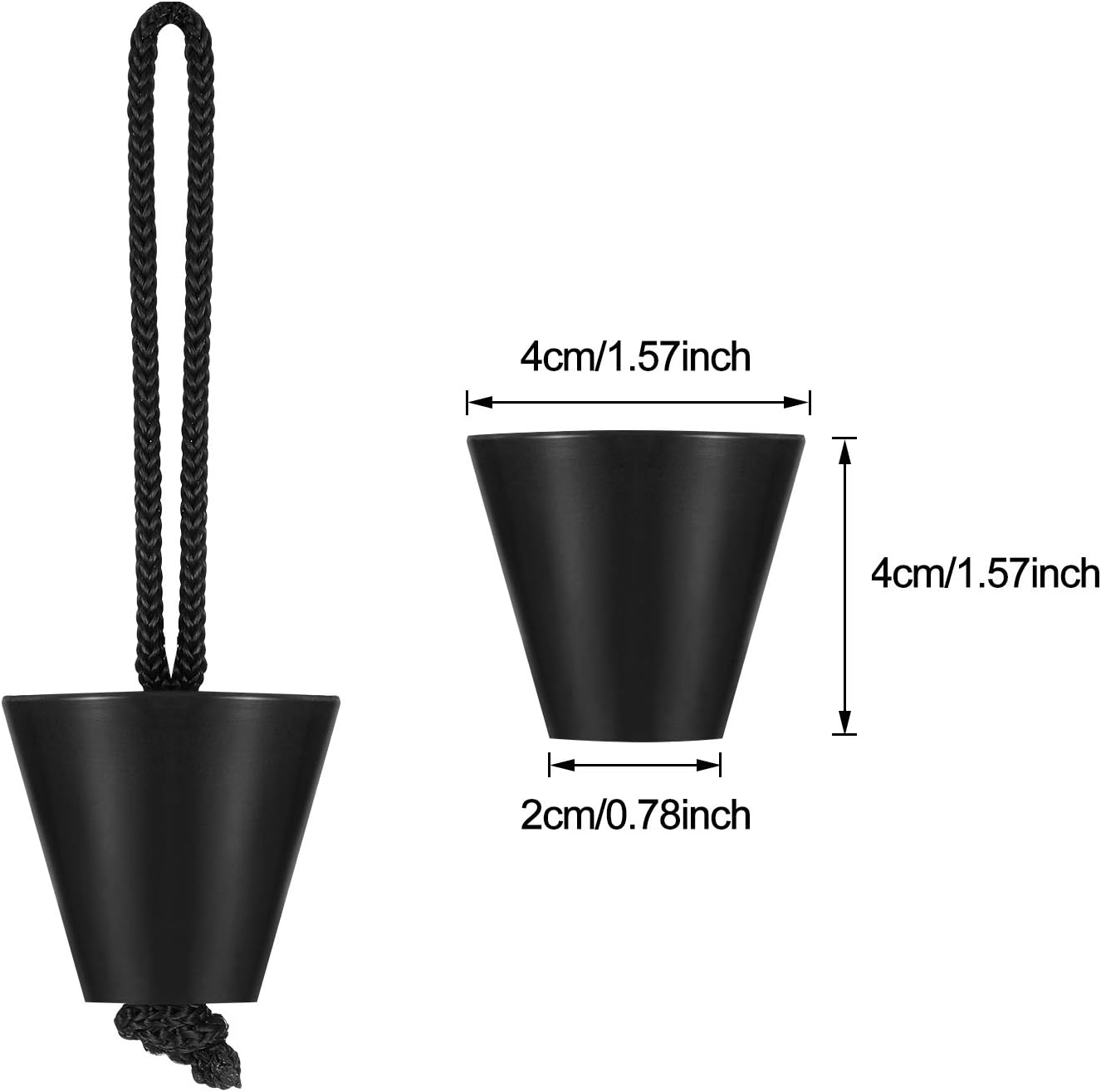 Sumind 8 Pieces 1.57 Inch Universal Kayak Scupper Plug Kit Silicone Scupper Plugs Drain Holes Stopper Bung with Lanyard for Sit on Top Kayak Accessories - Image 2