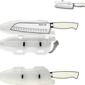 Blade Guard Knife Blade Protection Cover, Secure Fit Sheath for Storage or Transport – Chef’s Kitchens, Travel & Outdoor Use, Dishwasher Safe BPA-Free (8in)