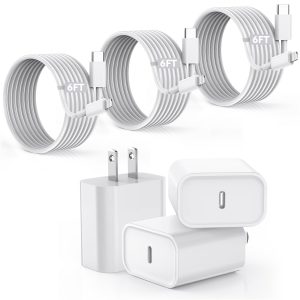 【Apple MFi Certified】Fast Charger iPhone,Fast i Phone Charging Cord 3Pack iPhone Charger Fast Charging Plug Block 6FT USB C to Lightning Cable for iPhone 14/14 Pro Max/Plus/13 Mini/12/11/XR/XS,AirPods