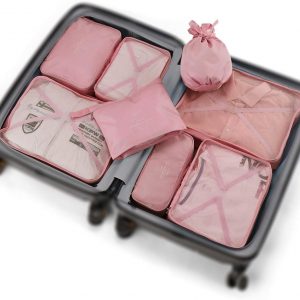 Travel Packing Cubes 8 Pcs Set, Luggage Packing Organizers with Shoe Bag and Toiletry Bag