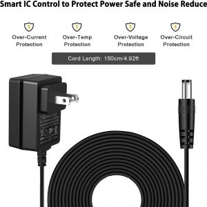 JOYO DC 9V 500mA Guitar Pedal Power Supply Adapter AC Wall Charger Adapter One Spot 5.5mmX2.1mm Compatible for Most Effect Pedals (Tip Negative)
