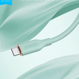 Anker USB C Cable, Type C Flow Cord, Fast Charging for iPhone 17 Series, MacBook Pro 2020, and More (USB 2.0) (240W) (1, Green, 6FT)