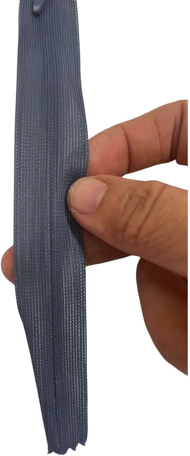 AMORNPHAN 10 Pcs 18 Inch Silk Invisible Zipper Conceal Lace Tape Closed for Clothes Dress Sewing Craft, Hidden Zipper DIY Sewing Tools for Tailor Sewing Garments, Crafts #3 (Grey, 18 Inch) - Image 3
