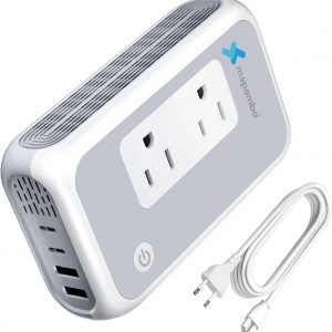220V to 110V Converter, Mapambo 250W Voltage Conterver US to Europe, Step Down Converter for Curling Iron, Straightener-2 AC Sockets with 2 USB-A & 2 USB-C Ports