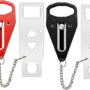 Portable Door Lock 2Pack Extra Lock for Additional Privacy and Safety in Home,Hotel and Apartment,Prevent Unauthorized Entry,Protect Family Security in Traveling,Home,Bedroom,Hotel,Apartment,AirBNB