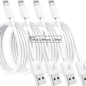 Susnwere 4 Pack [Apple MFi Certified] Apple Charging Cables 6ft, iPhone Chargers, Lightning Fast iPhone Charging Cord for iPhone 12/11/11Pro/11Max/ X/XS/XR/XS Max/8/7, ipad(White)