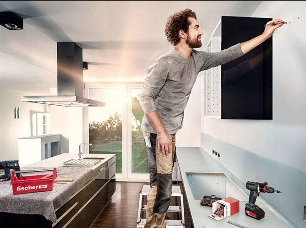 fischer Universal Plug UX 3/8 x 2 3/8" (10x60mm) R with Rim 50pcs Nylon Universal Operating Principle (Knotting or Expanding) Use in All Solid, Hollow and Board Building Materials - Image 9