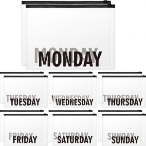 Yeaqee 14 Pcs Kids Packing Cubes for Travel Days of Week Daily Outfit Suitcase Organizers Pouches Hospital Bag for Boys Girls Family Vacations Summer Camp Suitcase