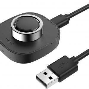 Compatible with Oura Ring Gen3 – Size 10 – Smart Ring Charger Portable Charging Dock with USB-C Cable