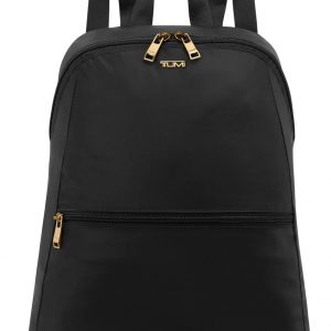 TUMI – Just In Case Foldable Backpack – Lightweight, Compact Travel Backpack – For One Bag Travel – 15.5″ X 12.3″ X 4.5″ – Black with Gold Hardware