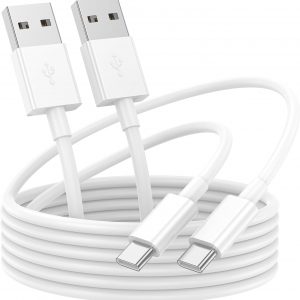 USB to USB C Cable 6ft 2Pack for iPhone 15/16/17 Charger Cord, Car Carplay Cable Fast Charging Compatible for Apple 17 Pro Max/16 Plus/for IPad Pro 12.9/11/Air 5th/4th Mini Gen, Type C Charge 6 Foot