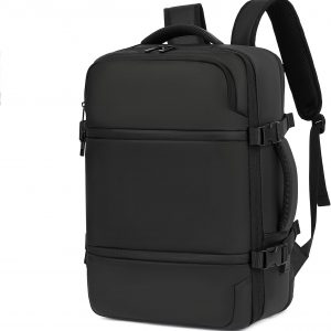 koolehaoda Carry on Travel Backpack for Men Women, Large 45L Flight Approved Expandable Suitcase With USB Charging Port, Water Resistant Luggage Daypack Business Weekender Bag, Fits 17.3″ Laptops