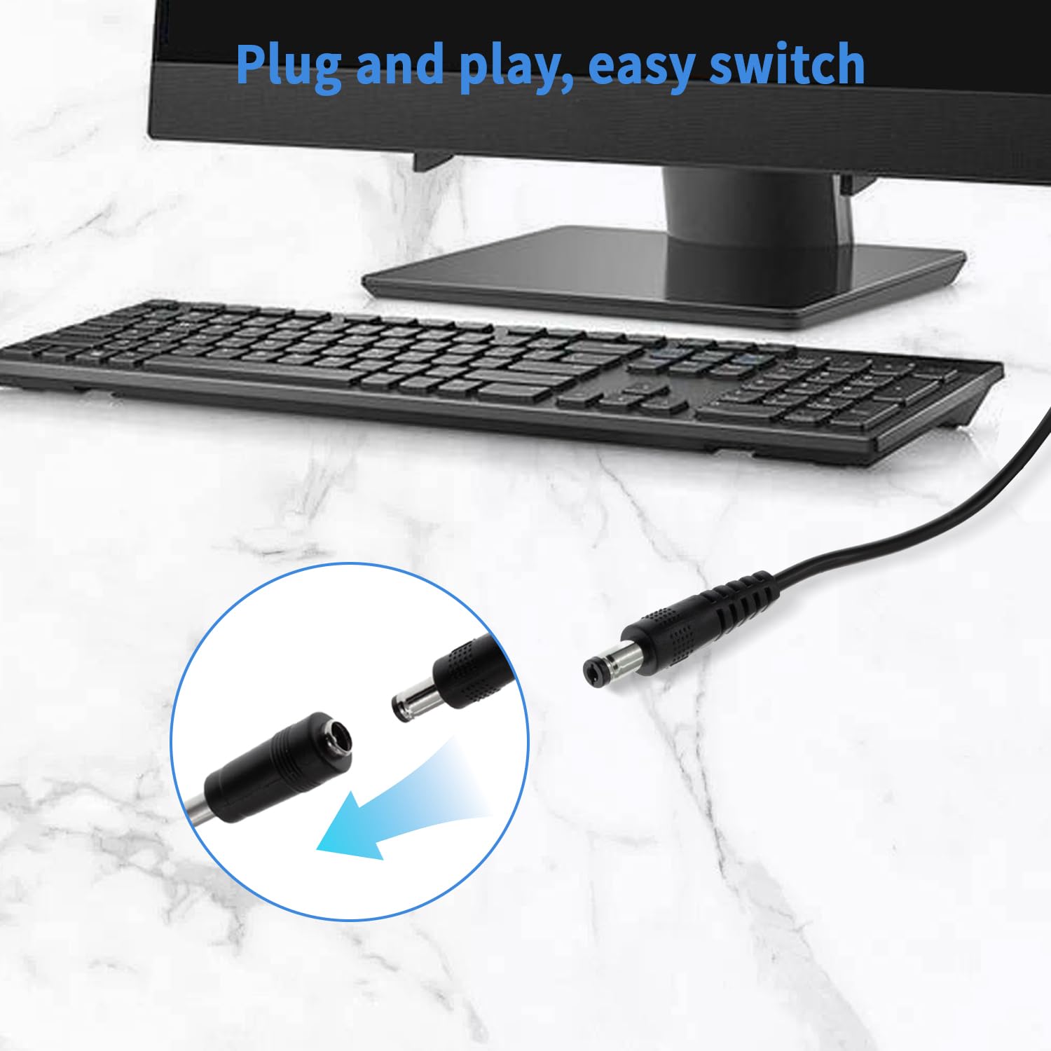 Universal Charger Power Core, 5V USB to DC 5.5x2.1mm, Charging Cable with 11 Connectors (Micro-USB, Type-C, Mini USB, 2.5x0.7, 3.0x1.1, 3.5x1.35, 4.0x1.7, 4.8x1.7, 5.5x2.5,2.5mm), 3.3FT - Image 6