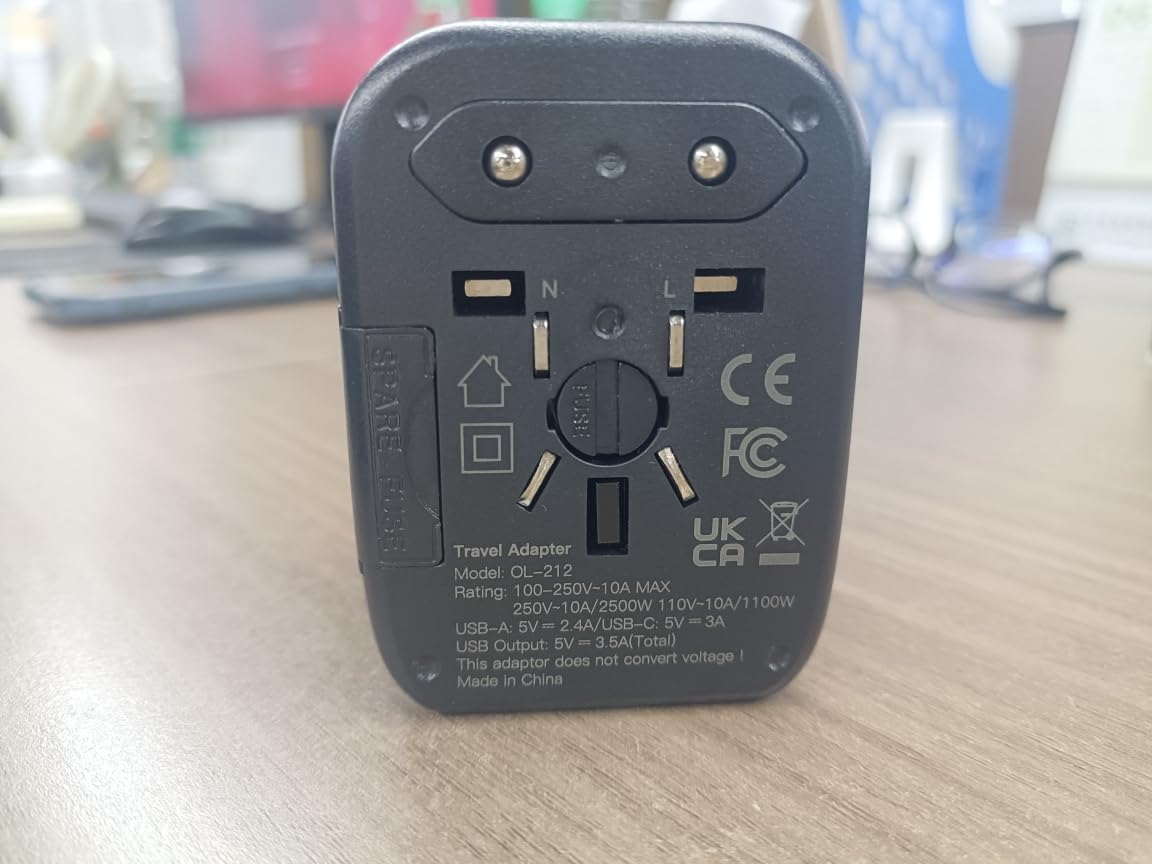 Universal Travel Adapter, European Travel Plug Adapter & International Power Adapter with Voltage Converter US to Europe – Universal Power Adapter Worldwide Travel Essentials - 4 USB Ports - Image 8