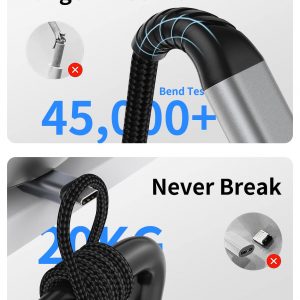 2FT USB C Cable Short, 3 Pack Braided USB to USB C Cable 2 Foot USB Type C Cable Fast Charging Car Charger Android for iPhone 16 15 Pro Max, Samsung Galaxy S23 S22 Ultra Note 20, Moto LG, Google Pixel