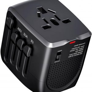 International Travel Adapter Voltage Converter to Step Down 230V to 120V for Hair straighteners, laptops, Cell Phones, Power converters from USA to UK, Europe, Australia Over 200