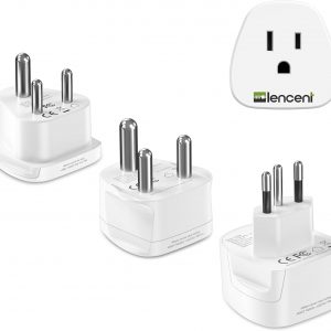 LENCENT Type D M and N Travel Adapter Plug Adapter for South Africa Namibia India Nepal Power Adapter