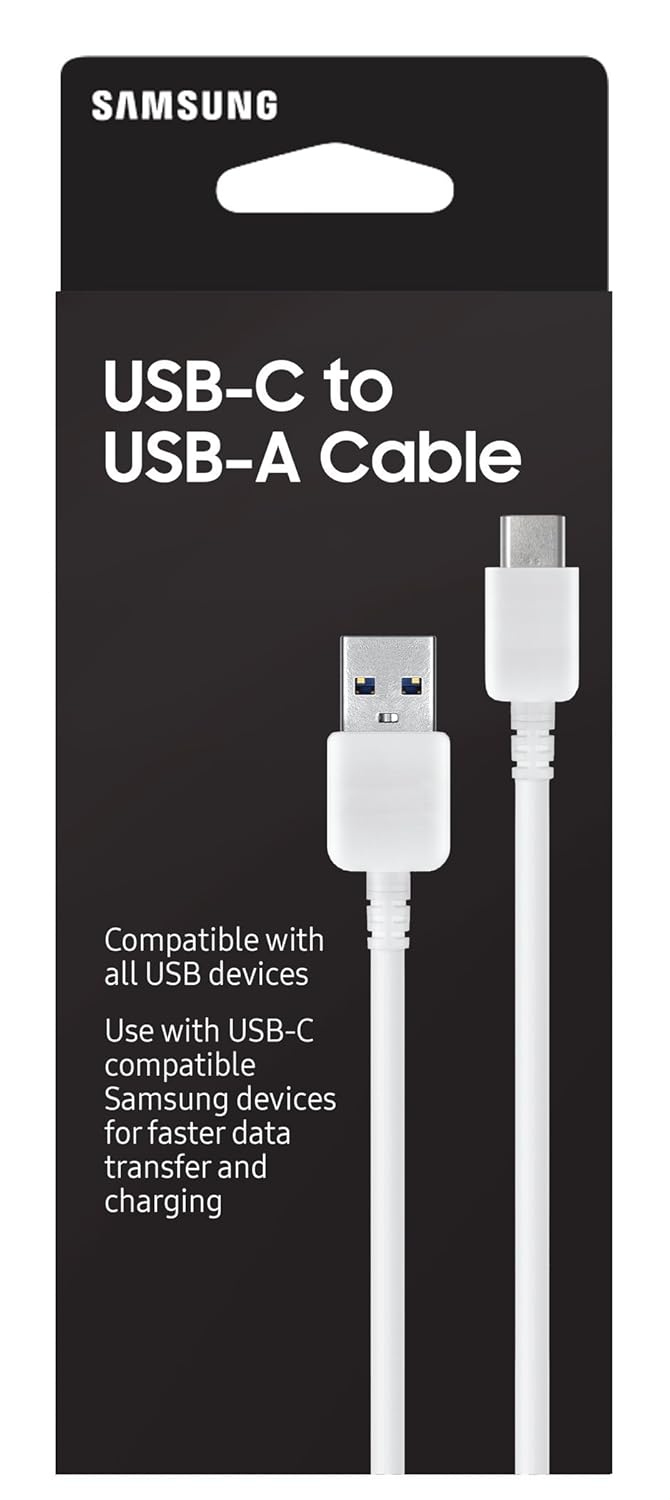 Samsung EP-DN930CWEGUS USB-C to USB-A Sync and Transfer Cable, 1 Meter, Retail Packaging, White - Image 2
