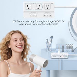 220V to 110V Voltage Converter, VINTAR 2000W Universal Travel Adapter Voltage Converter US to Europe, International Step Down Transformer Power Converters Adapter Combo for EU UK JP AU in SA