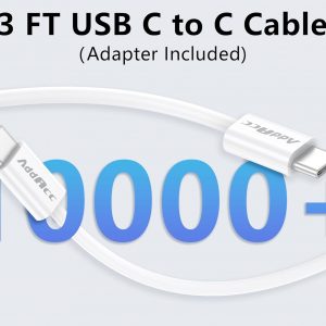 20W USB C Charger Block Compatible KITWLEMEN, ONLYNEW Rechargeable Camping Fan, Amacool Stroller Fan, VENTY Portable Fan, 5V/3A Charging Adapter, 3.3FT Fast Type-C Charger Cable