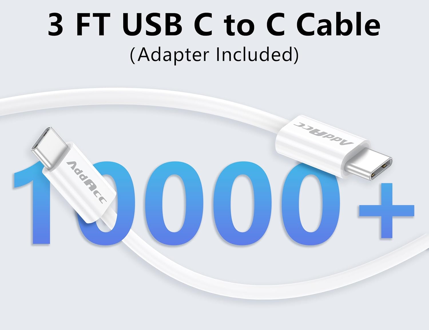 20W USB C Charger Block Compatible KITWLEMEN, ONLYNEW Rechargeable Camping Fan, Amacool Stroller Fan, VENTY Portable Fan, 5V/3A Charging Adapter, 3.3FT Fast Type-C Charger Cable - Image 2