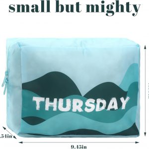 Paterr 7 Pcs Days of Week Packing Cubes Travel Cubes for Kids Colorful Luggage Organizers for Lightweight Packing Suitcase Bags for Boys Girls Family Camp Summer Vacations Accessories