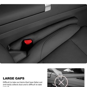 Leather Car Seat Gap Filler Spacer Universal Seat Gap Filler Plug for Car SUV Truck Fit Organizer Fill The Gap Between Seat and Console Stop Things from Dropping