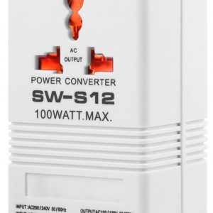 Voltage Converter 110V to 220V Step-Up & Step-Down Power Two-Way Conversion Voltage Converter Transformer for Travel, RV, and Camping (100W-White)