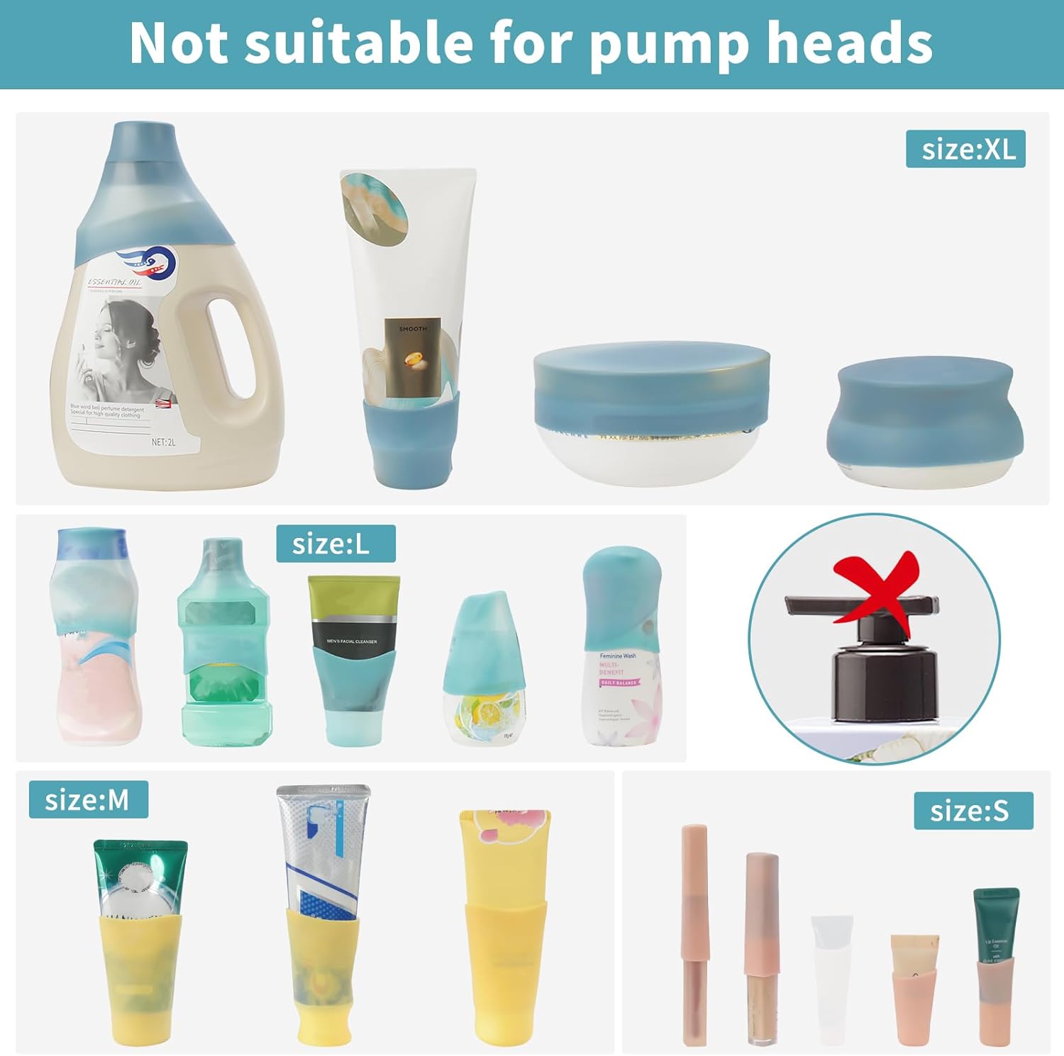 Silicone Bottle Covers Travel Essentials for Women Men, Beach Vacation Essentials, Travel Size Toiletries Accessories, Cruise Ship Essentials 2025, Must Haves, Leak Proofing - Image 5