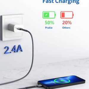 iPhone Charger Cable 2Pack 6FT, Nylon Braided Lightning Cable, [Apple MFi Certified] Fast Charging iPhone Charger Cord Compatible with iPhone 14 13 12 11 Pro Max XR XS X 8 7 6 Plus iPad and More