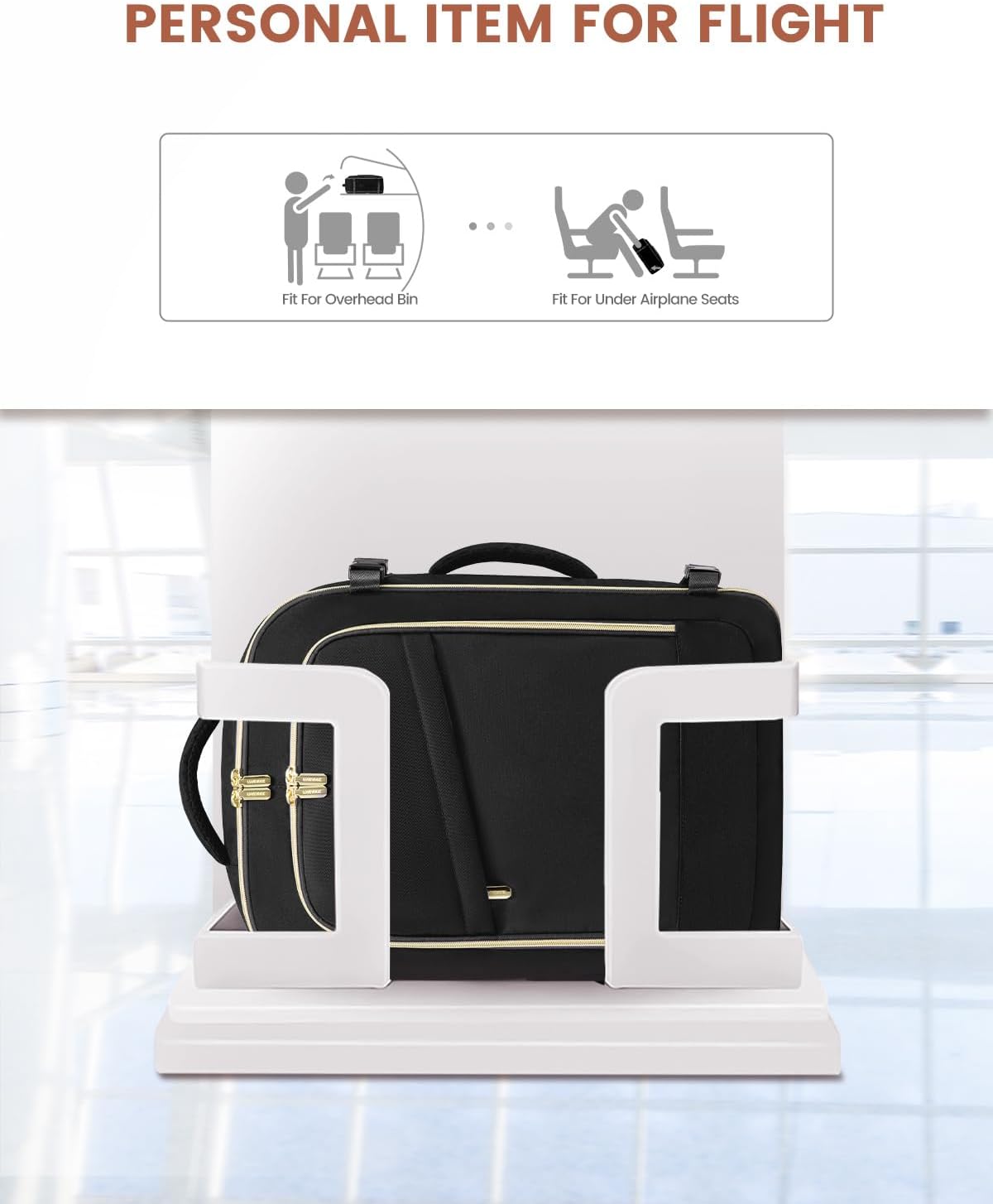 LOVEVOOK Travel Backpack for Women, 40L Carry On Backpack for Airplanes, Personal Item Bag for Airlines Fits 17 inch Laptop,TSA Approved Luggage with 3 Packing Cubes,Waterproof Weekender Gym back pack - Image 2