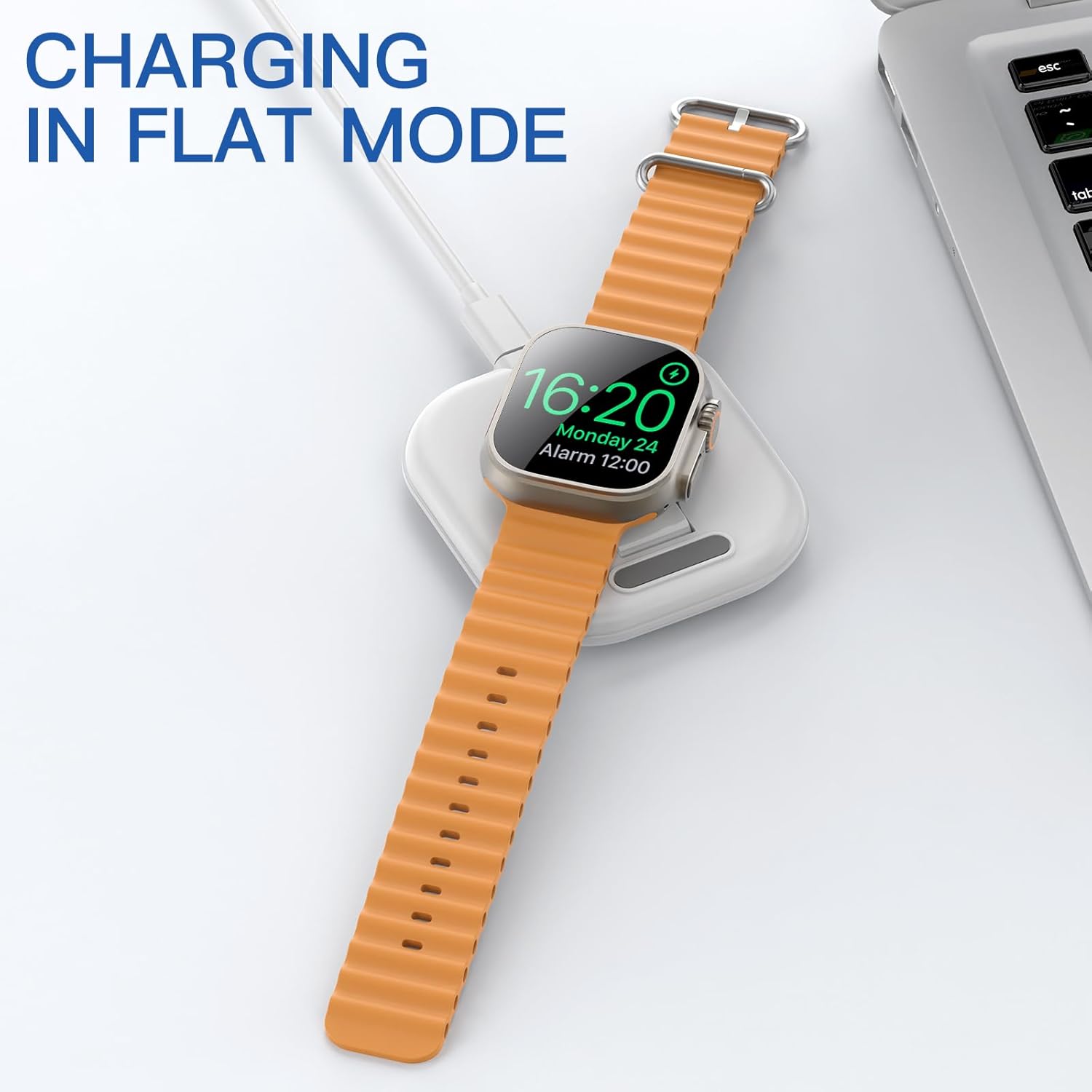 for Apple Watch Magnetic Charging Dock - Fast Magnetic Charger Stand, Compatible with Apple Watch Series 2/3/4/5/6/7/8/9/10/Ultra 1 2, Supports Nightstand Mode, Portable Design for Travel - Image 7