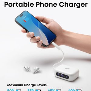 Soundcore P41i by Anker, Adaptive Noise Cancelling Earbuds with Portable Phone Charger and Built-in Lightning Adapter, 12H Playtime, 192H with Case, 6-Mic AI Clear Calls, IPX5