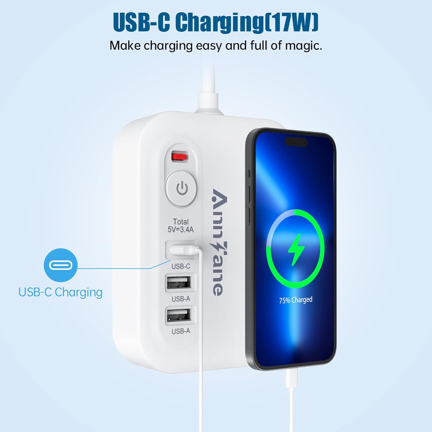 European Travel Plug Adapter with 4FT Extension Cord, (Not for UK) US to European International Plug Adapter Travel Essentials France Germany Greece - Image 5