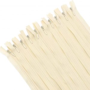 40Pcs 20 Inch Nylon Invisible Zippers Sewing for Tailor Sewing Crafts, Dresses, Skirts, Pillows DIY Crafter’s Special (Beige)