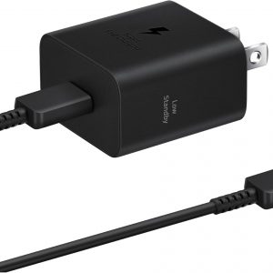 Samsung 25W Wall Charger Power Adapter with Cable, Super Fast Charging, Compact Design, Energy Efficient, Compatible with Galaxy and USB Type C Devices, Black
