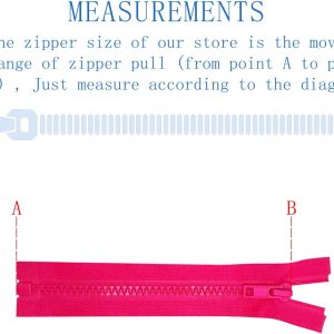 ANPURZII 3PCS #5 12 Inch Magenta Separating Jacket Zippers for Sewing Coats, Molded Plastic Bulk Zippers(Magenta 12″ 3PCS)