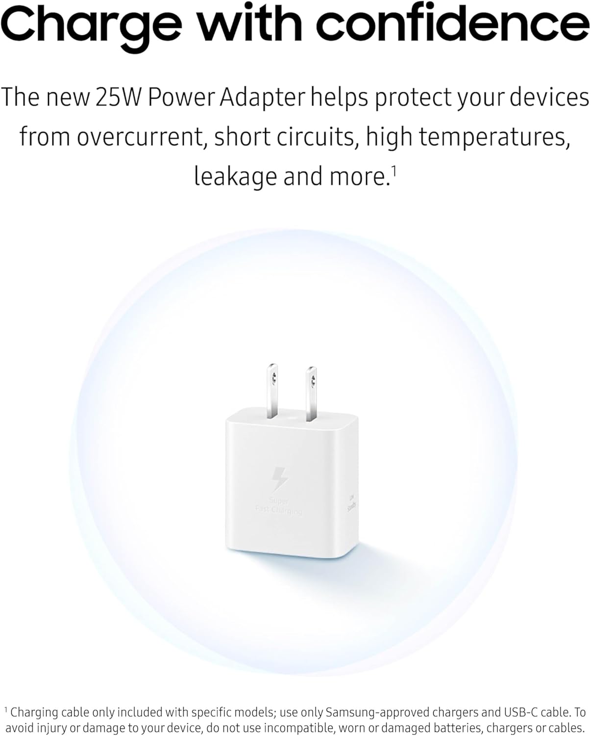 Samsung 25W Wall Charger Power Adapter with Cable, Super Fast Charging, Compact Design, Energy Efficient, Compatible with Galaxy and USB Type C Devices, Black - Image 6