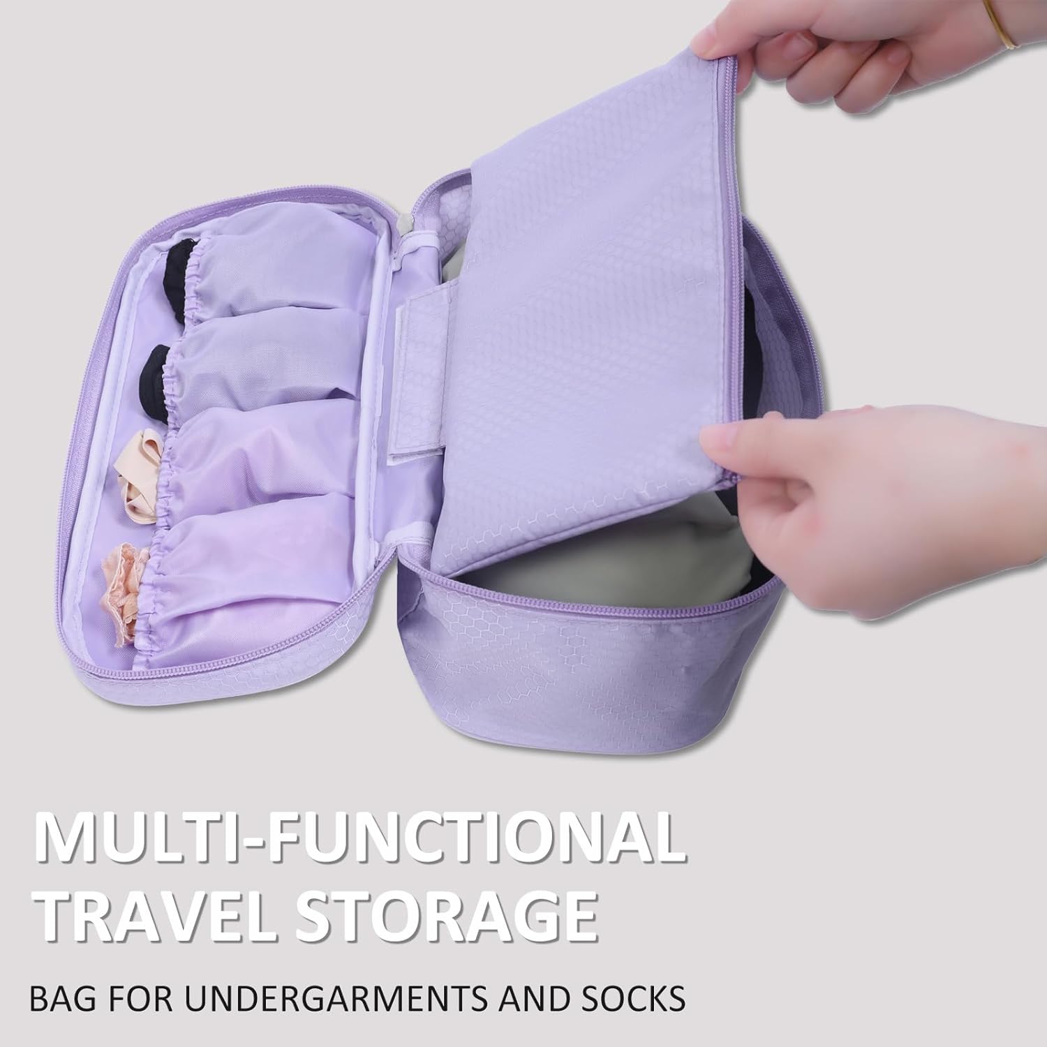 COVAX Packing Cubes for Suitcases, 5 Set Travel Luggage Organizer Bags and Storage Packing Cubes for Women Men, Purple - Image 5