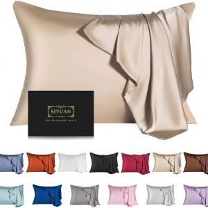 Mulberry Silk Pillowcase for Hair and Skin,Toddler Size Kids Silk Pillow Case with Hidden Zipper,Allergen Proof Dual Sides Soft Breathable Smooth Silk Pillow Cover(Toddler,Champagne)