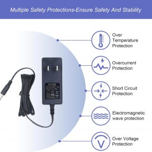 12V Power Supply, 12V 2A 24W Power Supply AC100-240V to DC 12 Volt Adapter with 5.5mm x 2.1mm Tip and 9 Interchangeable Jacks Plug for LED Strip Lights, CCTV Cameras, Routers and More