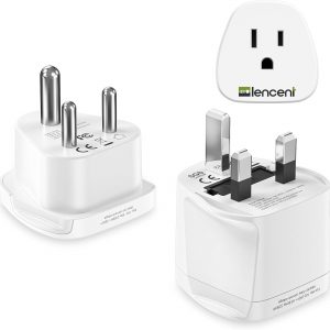 LENCENT Type D and G Travel Adapter Plug Adapter for Maldives Sri Lanka Tanzania Power Adapter Zanzibar Ghana