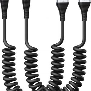 USB C Cable Fast Charging, 2Pack 3ft Coiled USB A to Type C Charge Cord for Car, USB-C Charging Cable Compatible with iPhone 17/16/15/Samsung Galaxy S20 S10 S9 S8 Plus Note 10 and More USB C Devices