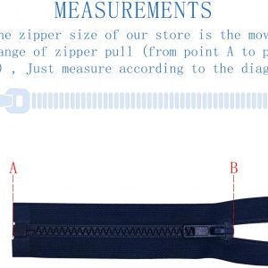 ANPURZII 2PCS #5 13 Inch Deep Navy Blue Separating Jacket Zippers for Sewing Coats, Molded Plastic Bulk Zippers(DeepNavyBlue 13″ 2PCS)