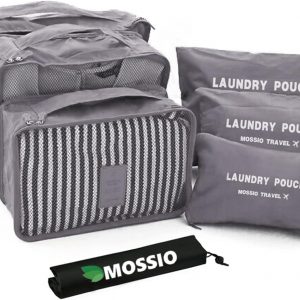 Mossio 7 Set Packing Cubes with Shoe Bag – Compression Travel Luggage Organizer