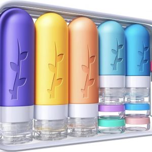 19pack Travel Bottles for Toiletries, TSA Approved Silicone Size Containers for toiletries, Refillable & Leakproof Travel shampoo and conditioner bottles