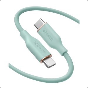 Anker USB C Cable, Type C Flow Cord, Fast Charging for iPhone 17 Series, MacBook Pro 2020, and More (USB 2.0) (240W) (1, Green, 6FT)